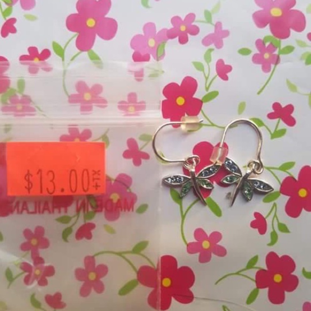 Sterling Silver Dragonfly Earrings